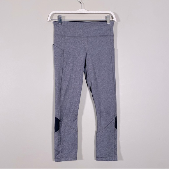 4 Lululemon Pace Rival Cropped Leggings in  Gray size 4 - Picture 1 of 5